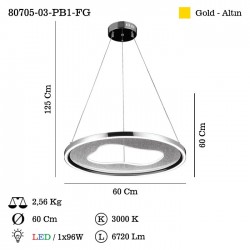 SASSO B.BOY LEDLI SARKIT 96W 3000K