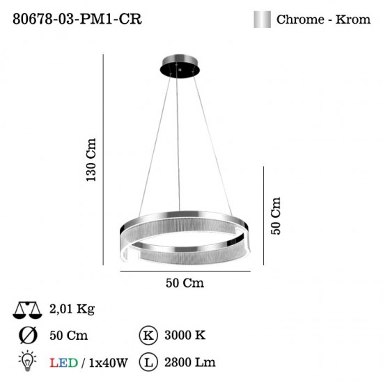 DOVADO O.BOY LEDLI KROM AVIZE 40W 3000K