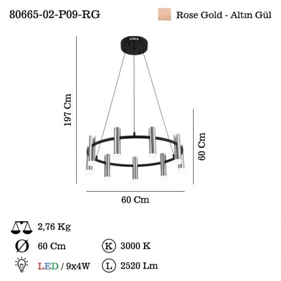 PREMIONE LEDLI 9 LU AVIZE 3000K 36W