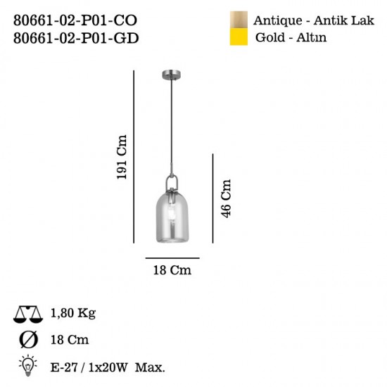 VANESCO 02 ALTIN TEKLI 1XE27