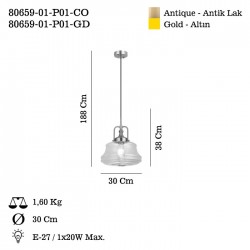 ZAHA ANTIK TEKLI 1XE27