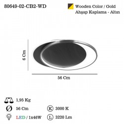 VENERA 2 LI B.YUV ESKIT/AHSAP LEDLI PLAFONYER