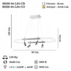 SELESTE LEDLI ESKITME M.USTU SARKIT 44W 3000K