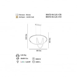 INTENSA LEDLI ESKITME M USTU SARKIT 48W 3000K