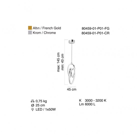 REMENA KROM LEDLİ SARKIT 35W 3000K