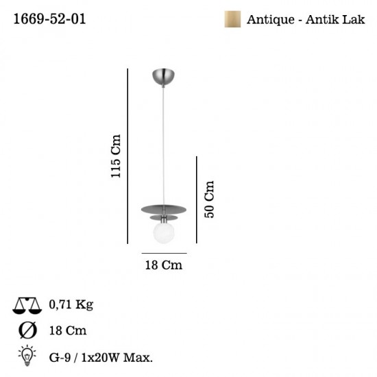 MARBO TEKLI ANTIK LAK SARKIT AVIZE 1XG9