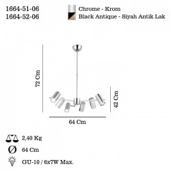 OKTANO 6 LI KROM AVIZE 6XGU10