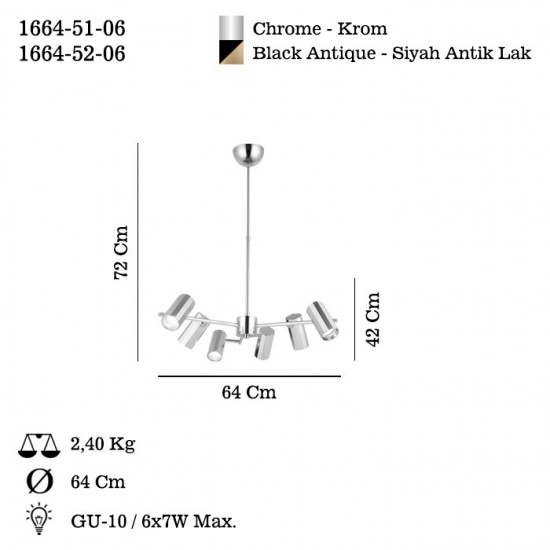 OKTANO 6 LI KROM AVIZE 6XGU10