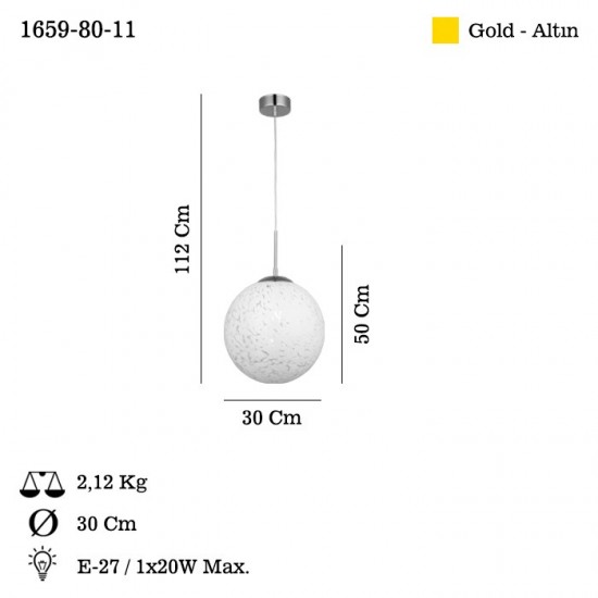 NORE Q30 TEKLI ALTIN SARKIT AVIZE 1XE27