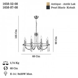 KRIZANTE 8 LI ANTIK LAK AVIZE 8XE14