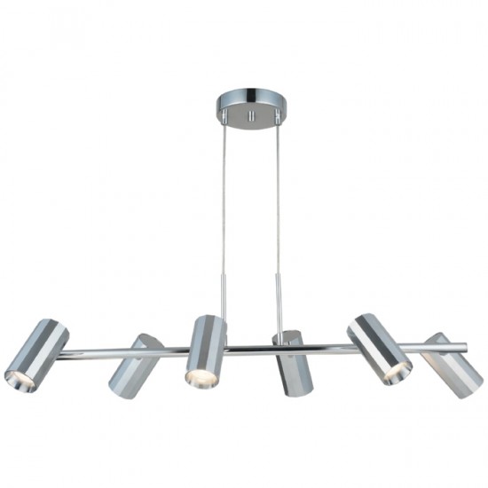 OKTANO 6 LI KROM SIRALI AVİZE 6XGU10