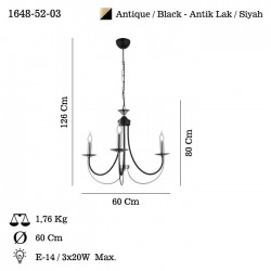 FERRA 3 LU ANTIK LAK AVIZE 3XE14