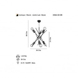 FONTA 6 LI ANTIK LAK AVIZE 6XE27