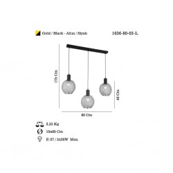 SEKA 3 LU ALTIN SIRALI AVIZE 3XE27