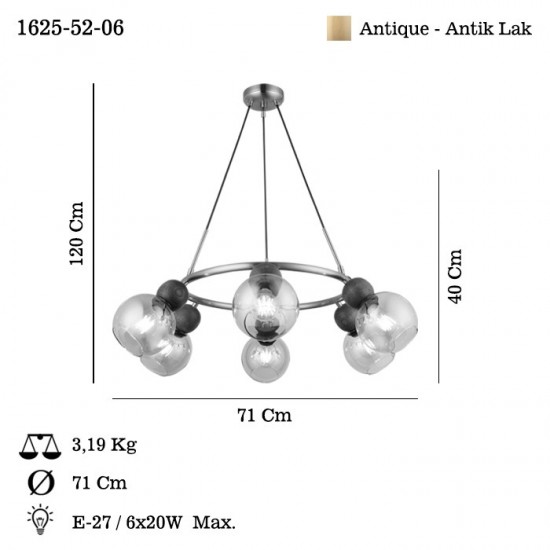 BONNE 6 LI ANTIK LAK AVIZE 6XE27