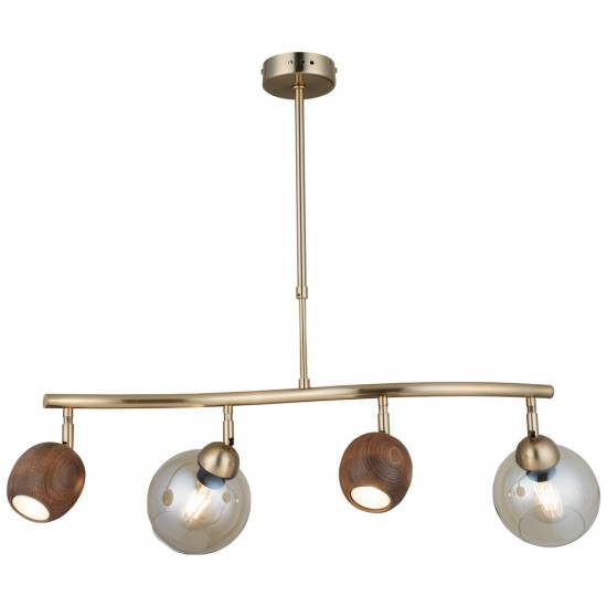 REDO 2+2 ANTIK LAK SIRALI AVİZE 2XGU10+2XE27