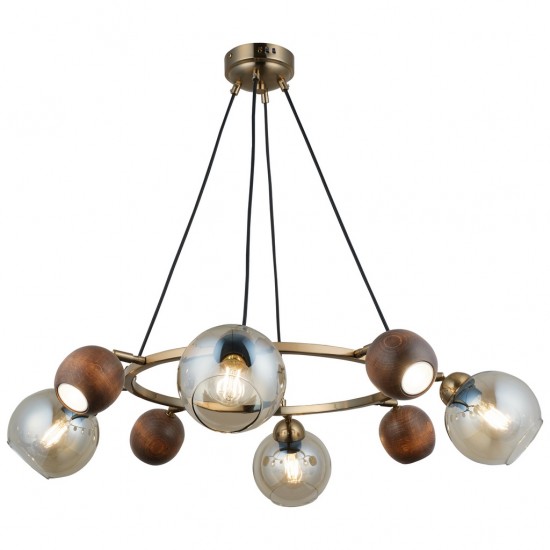 ROMENA 4+4 ANTIK LAK AVİZE 4XGU10+4XE27