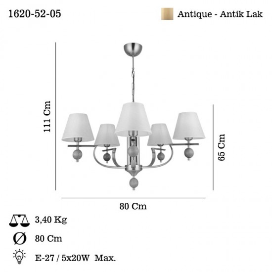 TIMORA 5 LI ANTIK LAK AVIZE 5XE27
