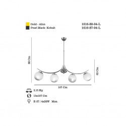 ANNABA 4 LU KOBALT SIRALI AVIZE 4XE27