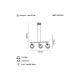 DOVA 3 LU SIRALI ANTIK LAK AVİZE 3XE27