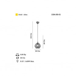 GENON TEKLİ ALTIN AVİZE 1XE27