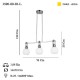PAMO 3 LU SIRALI ALTIN AVİZE 3XE27