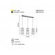 MAPES 3 LU SIRALI KOBALT AVİZE 3XE27