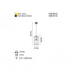 MAPES KCK TEKLİ KOBALT AVİZE 1XE27