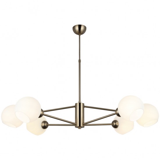 PAMORA 6 LI SIRALI ANTİK LAK AVİZE 6XE27