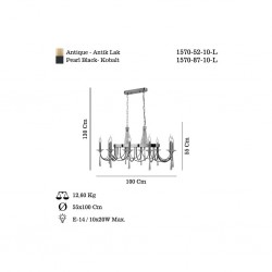 TOREDO 10 LU ANTIK LAK Y.M AVIZE 10XE14