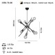 OPA 6 LI ANTİK LAK-SİYAH AVİZE 6XE27