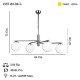 BUMERANG 4 LÜ SIRALI AVİZE 4XE27