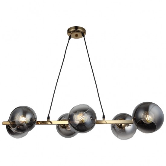 RANKO 6 LI SIRALI .AVİZE KOYU ALTIN 6xE27