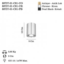NETTO ANTIK YUV. TEKLI PLAFONYER 1XGU10