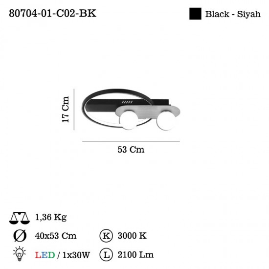 BELICA LEDLI 01 PLAFONYER 30W 3000K