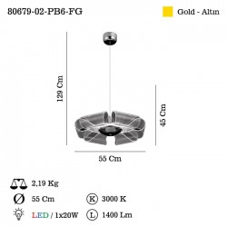 ALVERIA LEDLI 6 LI B.BOY AVIZE 20W 3000K