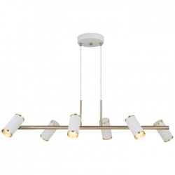 LUME 6 LI BEYAZ-ANTIK LAK SIRALI AVİZE 6XGU10