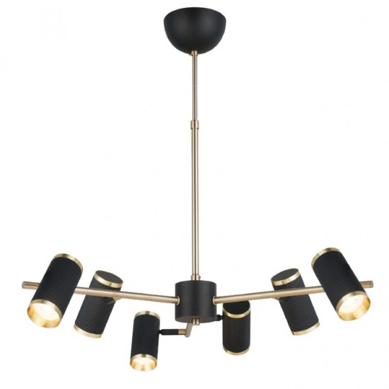 LUME 6 LI SİYAH-ANTIK LAK AVIZE 6XGU10