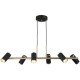 LUME 6 LI SİYAH-ANTIK LAK SIRALI AVİZE 6XGU10