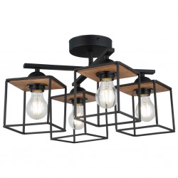 ARAMO 4 LU SİYAH PLAFONYER 4XE27