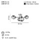 BOLET 4 LU KOBALT PLAFONYER 4XE27