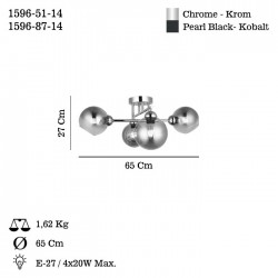 BOLET 4 LU KROM PLAFONYER 4XE27