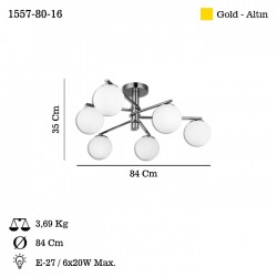 BUMERANG 6 LI ALTIN PLOFONYER 6XE27