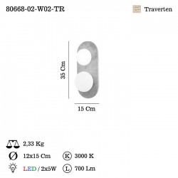 MIOTTO LEDLI IKILI APLIK 3000K 10W