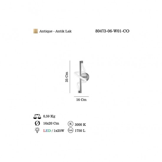 PENDOLA LEDLI APLIK 25W 3000K