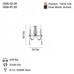 KRIZANTE 2 LI ANTIK LAK APLIK 2XE14