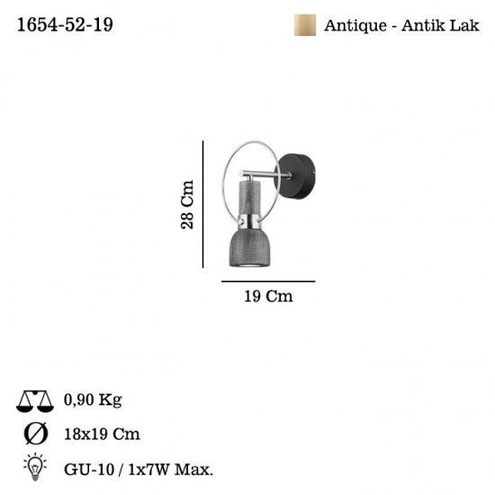 UNDER TEKLI ANTIK LAK APLIK 1XGU10