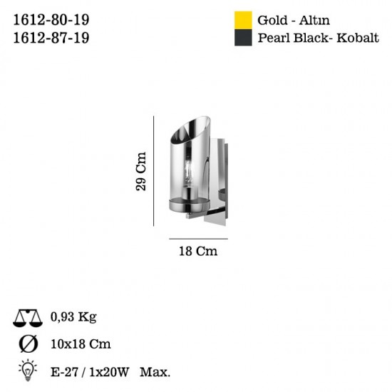 PADRELA TEKLI ALTIN APLIK 1XE27