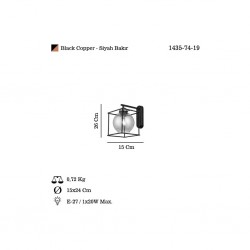 ARNE TEKLİ SYH-BAKIR APLİK 1XE27