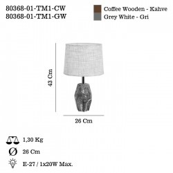 ESINA KÜÇÜK MASA LAMBASI 1XE27